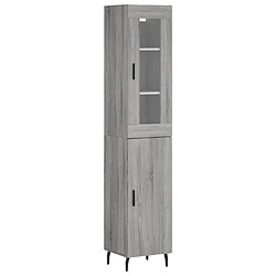 Maison Chic Buffet,Meuble de Rangement,commode pour salon,Cuisine Sonoma gris 34,5x34x180 cm Bois d'ingénierie -MN89103