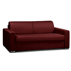 Inside 75 Canapé convertible 2-3 places SELECT matelas 16cm sommier lattes 120cm microfibre bordeaux