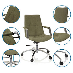 Avis Chaise de bureau / Siège pivotant SARANTO II Tissu Vert hjh OFFICE