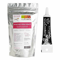 Scrapcooking Glucose déshydraté 200 g + Stylo de glaçage noir