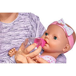 Avis Simba Toys New Born Baby Poupée entièrement en vinyle avec fonction boire et mouiller avec accessoires - 38 cm