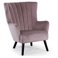 Paris Prix Fauteuil Scandinave Velours Velvet 94cm Rose