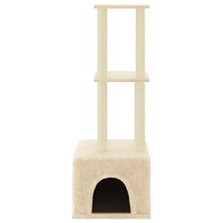 Avis Arbre à chat avec griffoirs,niche pour chat en sisal Crème 133,5 cm -MN13101