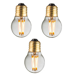 Magneticland Pack 3 ampoules LED filaments droits 4W verre clair E27