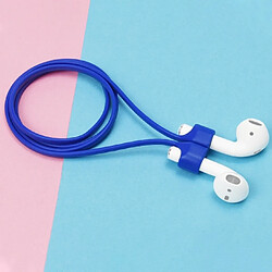 Wewoo Lanière en silicone magnétique pour casque Anti perte Bluetooth sans fil Apple AirPods 1/2 bleu