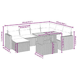 Avis vidaXL Salon de jardin 8 pcs avec coussins noir résine tressée