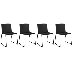 Bizzotto Chaise 4 Chaises Giulia Noir/Noir