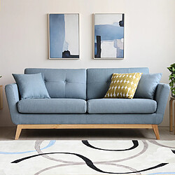 Avis Concept Usine Canapé droit scandinave 3 places tissu bleu pastel HOGA