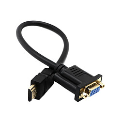 HDMI Mâle À VGA Femêlle Convertisseur Adaptateur Vidéo 3.5mm Câble AUX Pour Hdtv