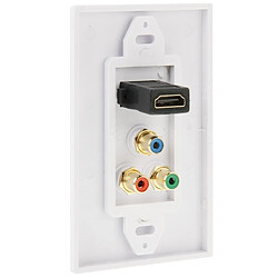 Acheter Wewoo Prise femelle HDMI + 3 RCA branche la plaque murale