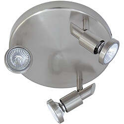 LAURENTINO Plafond 3xGU10 H11xP.24cm Nickel 