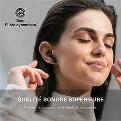 Edifier Écouteurs sans fil X2s True, Bluetooth 5.3, pilotes dynamiques 13 mm, léger, suppression du bruit AI - Noir