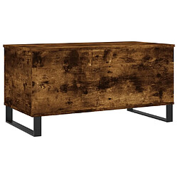 Maison Chic Tabls basse,Table Console pour salon Chêne fumé 90x44,5x45 cm Bois d'ingénierie -MN17004 pas cher