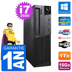 PC Lenovo M92p SFF Intel i7-2600 RAM 16Go Disque Dur 1To Windows 10 Wifi · Occasion 