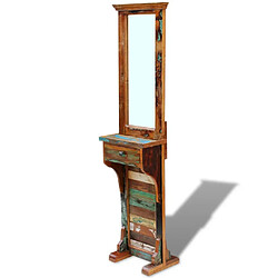 Acheter vidaXL Miroir de couloir bois de récupération massif 47x23x180 cm