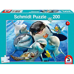 Schmidt Spiele 56360 Puzzle pour Enfant Motif Amis sous-Marins Multicolore 200 pièces