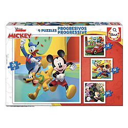 Educa Borras 4 puzzles progressifs mickey et ses amis 