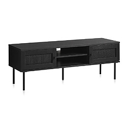 MAISON AUBERTIN Meuble tv bois + cannage 120x40cm