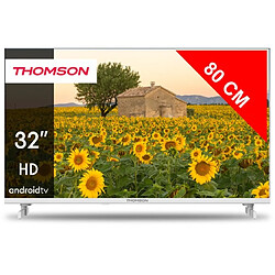 Thomson TV LED 80 cm 32HA2S13W Android HD blanc