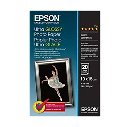 Epson S041926 Papier photo ultra brillant 10x15 300g, 20 feuilles