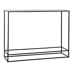 Pegane Console / Table console en aluminium coloris noir/doré - Longueur 110 x Profondeur 25 x Hauteur 84 cm