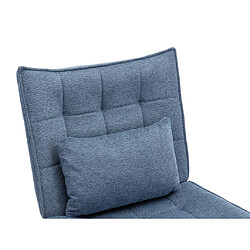 Acheter Vente-Unique Fauteuil avec repose-pied en tissu bleu MARACAO