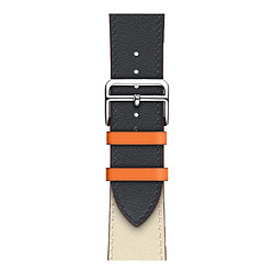 Avis Wewoo Bracelet de montre en cuir bicolore à boucle unique pour Apple Watch séries 3 et 2 et 1 38 mmbleu vif + rose blanc + orange