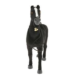 Acheter Modèle De Cheval Réaliste Modèle Animal Figurine Jouet Statue Ornement Noir