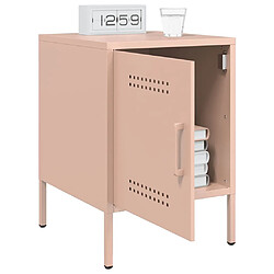 Acheter vidaXL Table de chevet rose 36x39x50,5 cm acier