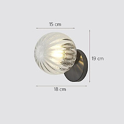 Universal Nordique LED Mur Lune Fer Décoration Moderne Escalier LED Maison Chevet Rond Verre Mur Lampe Bois Appliques Mulalay E27 (H) 