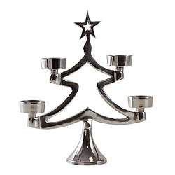 Aubry Gaspard Sapin porte bougie en aluminium 30cm.