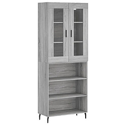 Maison Chic Buffet,Meuble de Rangement,commode pour salon,Cuisine Sonoma gris 69,5x34x180 cm Bois d'ingénierie -MN81035