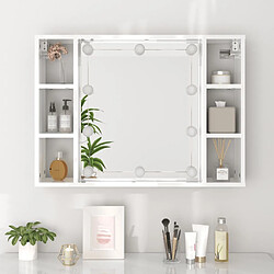 Acheter vidaXL Armoire de miroir avec LED Blanc brillant 76x15x55 cm