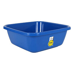 Totalcadeau Bassine carrée en plastique bleu Mesure - 30 x 11 cm - 6 L pas cher