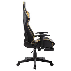 Avis Maison Chic Chaise de jeu, Chaise gaming avec repose-pied, Fauteuil gamer,Chaise de Bureau Noir et doré Cuir artificiel -GKD73264