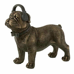 Paris Prix Statuette Déco Bulldog avec Casque 28cm Marron 