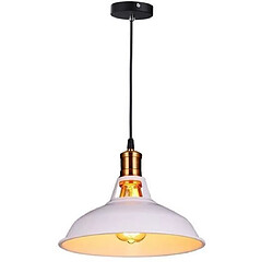 Stoex Retro Industriel Edison Simplicité Lustre Vintage Plafonnier Suspension avec Abat-jour Brillant en Métal Style Nordique