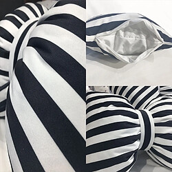 Avis Wewoo Oreiller de cou d'oreillette de voiture de style classique de bowknot de bande de stripe, taille: 23 * 30cm