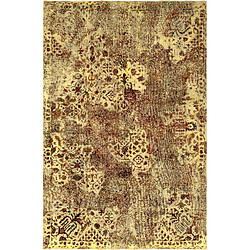 Vidal Tapis de laine 272x177 jaune Vintage Royal