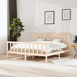 vidaXL Cadre de lit sans matelas bois massif 160x200 cm