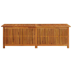 Helloshop26 Coffre boîte meuble de jardin rangement 175 x 50 x 58 cm bois d'acacia solide 02_0013013