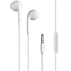 BigBen Connected Ecouteurs Jack 3.5mm Bouton avec Télécommande et Micro Blanc 