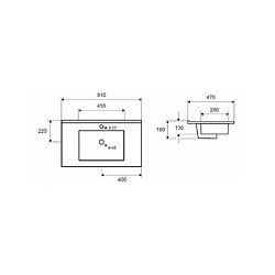 Karag Vasque rectangulaire à encastrer 1 trou ROJO