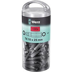 Wera Embout TORX® PZ 1/4'' grand pack, 25 mm de long, Dimensions : T 40 