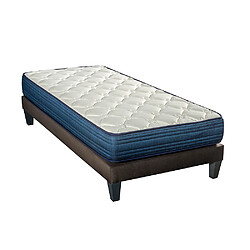 Bellecour Ensemble Quinconces II Ensemble QUINCONCES 90x190 cm | Matelas Ressorts ensachés + Sommier Bois