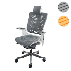 Mendler Chaise de bureau MERRYFAIR Wau 2b, chaise de bureau chaise pivotante, coque dure, ergonomique ~ gris 