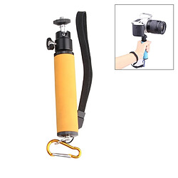 Wewoo Selfie Stick Orange pour appareil photo reflex LED Flash Light Titulaire éponge Monopode tenu à la main avec cardan 