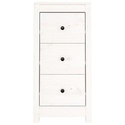 Maison Chic Ensemble de 2 Buffets,commode,console pour rangement Blanc 40x35x80 cm Bois massif de pin -MN81414 pas cher