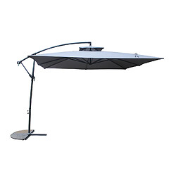 Concept Usine Parasol déporté carré gris 3x3 m CAPRI