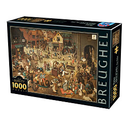 D-Toys Puzzle Brueghel Le Vieux The Fight Between Carnival and Lent 1000 pièces 